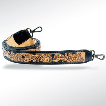 American Darling ADSTF105 Hand Tooled Genuine Leather Crossbody Handle Strap For Bags